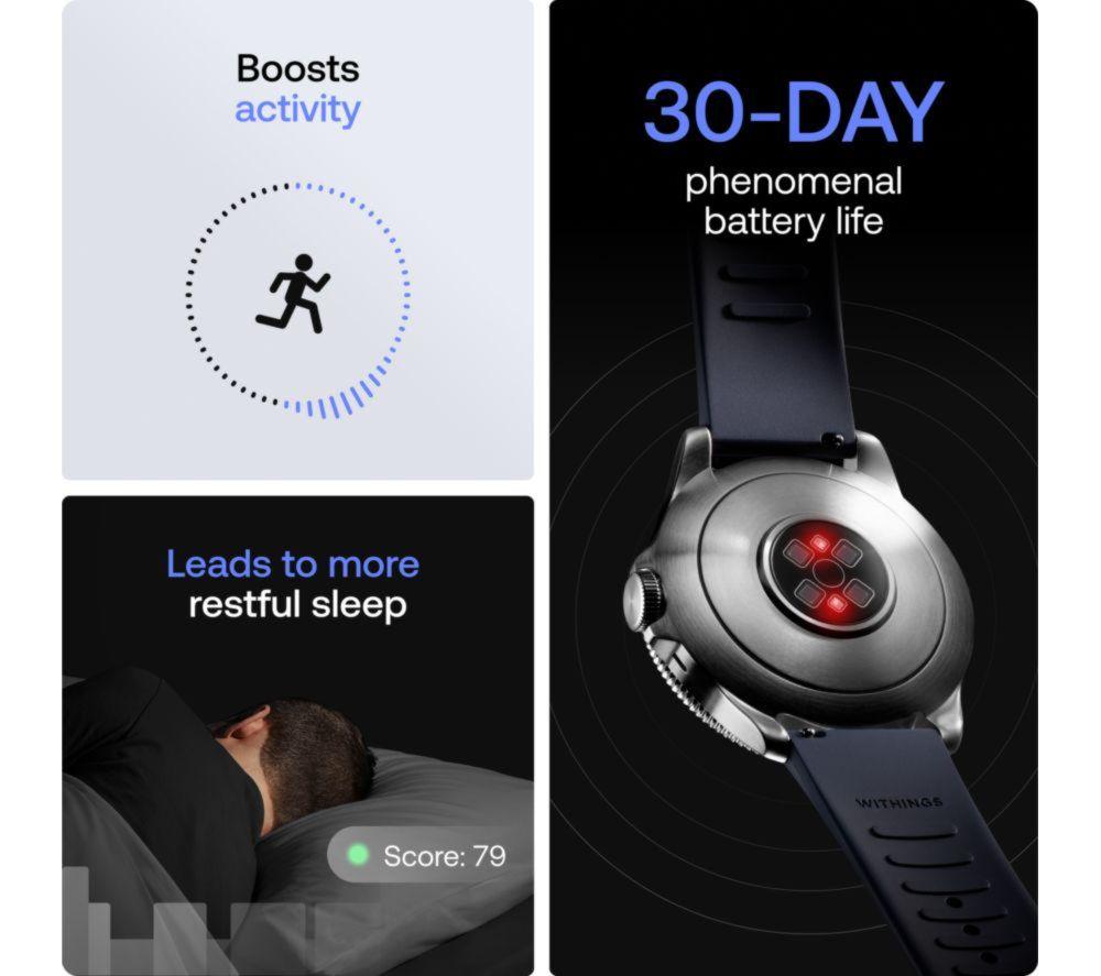 WITHINGS ScanWatch Nova Hybrid Smart Watch - Blue, 42 mm image number 6 of 6