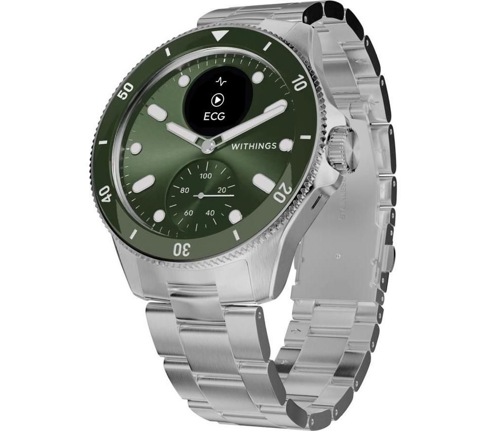 WITHINGS ScanWatch Nova Hybrid Smart Watch - Green, 42 mm