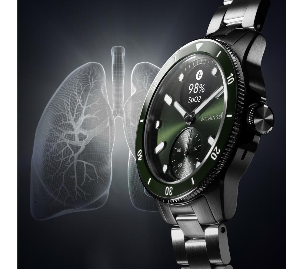 WITHINGS ScanWatch Nova Hybrid Smart Watch - Green, 42 mm image number 5 of 7