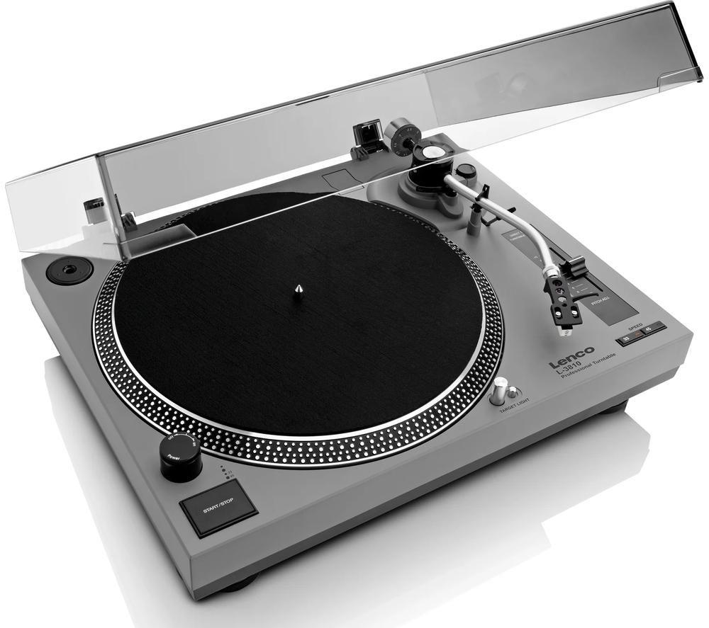 LENCO L-3810 Direct Drive Turntable - Grey image number 2 of 6