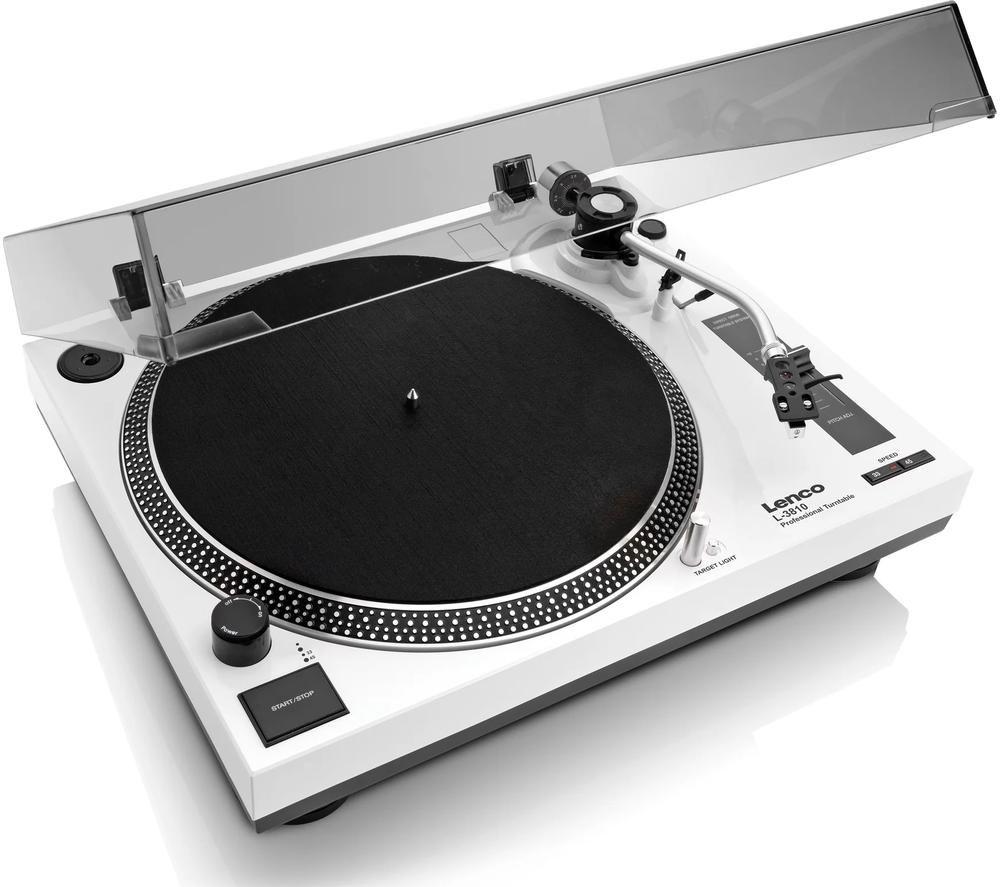 LENCO L-3810 Direct Drive Turntable - White image number 2 of 13