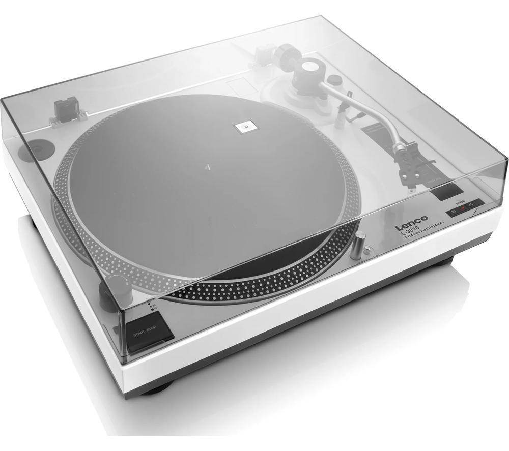 LENCO L-3810 Direct Drive Turntable - White image number 3 of 13