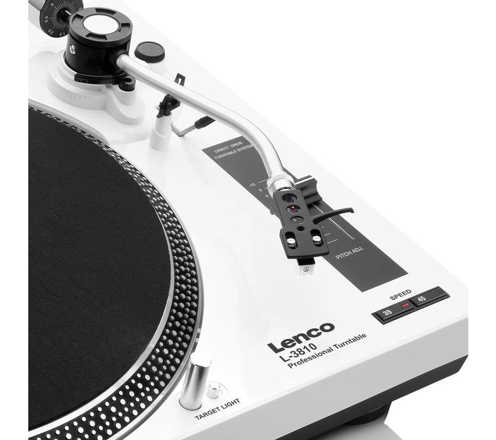 LENCO L-3810 Direct Drive Turntable - White image number 4 of 13