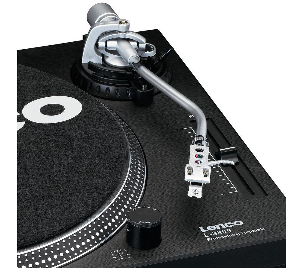 LENCO L-3818BK Direct Drive Turntable - Black image number 3 of 8