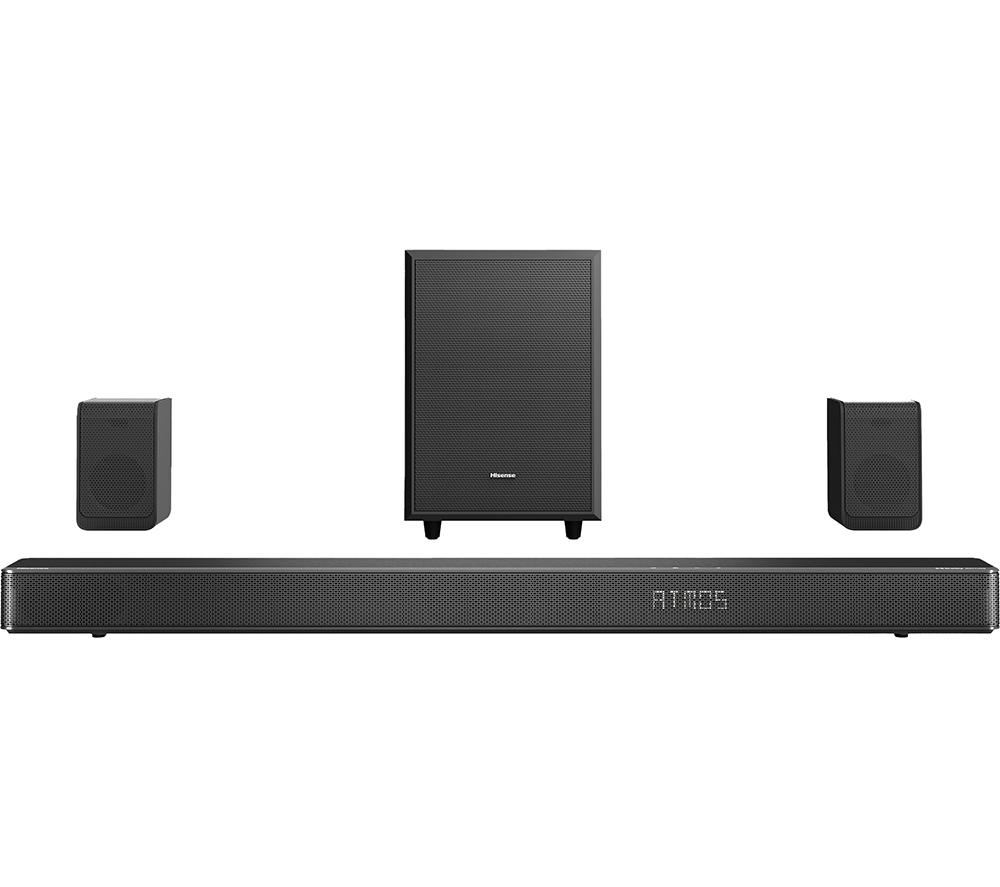Hisense AX5125H 5.1.2 Channel 500W Dolby Atmos Soundbar with Wireless Subwoofer& Up Firing Speakers& Turly Wireless Rear Speakers