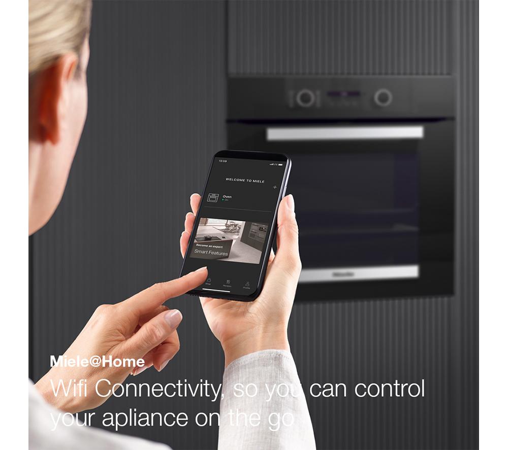 MIELE Air Fry H2766-1BP Electric Pyrolytic Smart Oven - Black & Stainless Steel image number 12 of 13