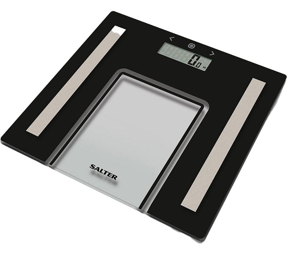 SALTER 9128 Glass Analyser Bathroom Scale - Black image number 2 of 3