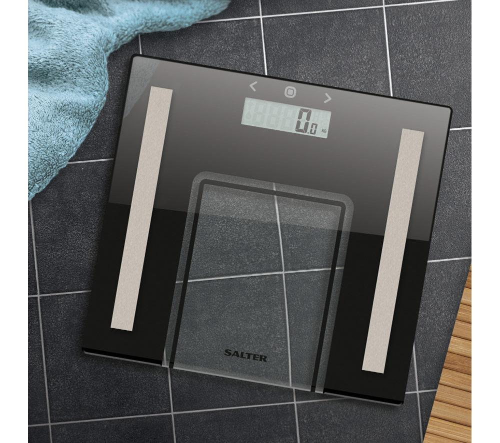 SALTER 9128 Glass Analyser Bathroom Scale - Black image number 3 of 3