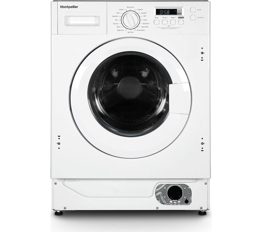 MONTPELLIER MBIWM814 Integrated 8 kg 1400 Spin Washing Machine, White