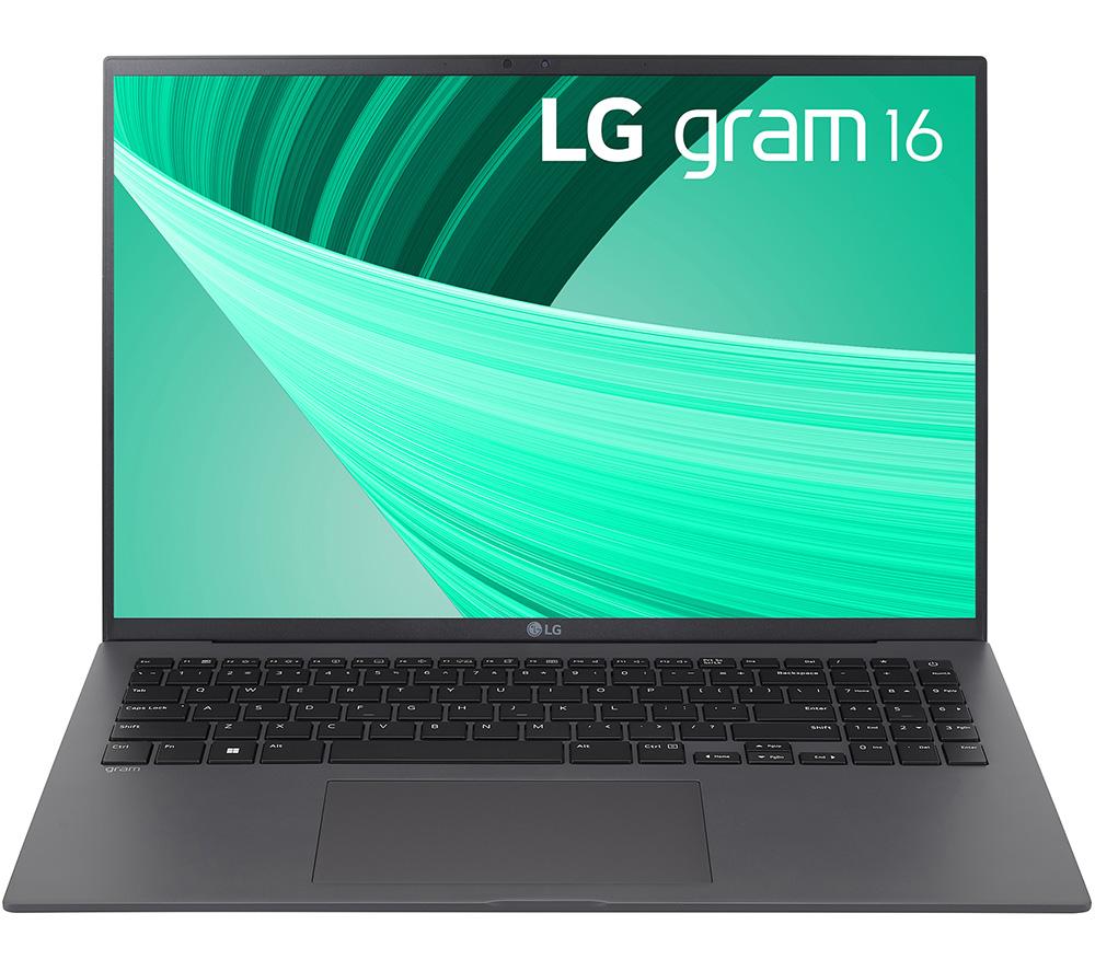 Lg gram 16 16Z90R-G.AR55A1 16 Laptop - Intel Core i7, 512 GB SSD, Dark Grey, Silver/Grey