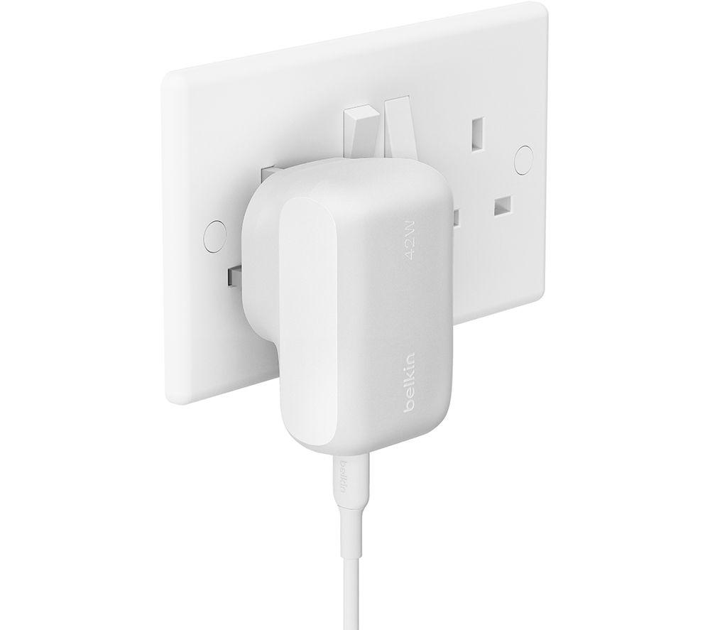 BELKIN WCB009myWH 42 W Dual USB Wall Charger image number 2 of 3