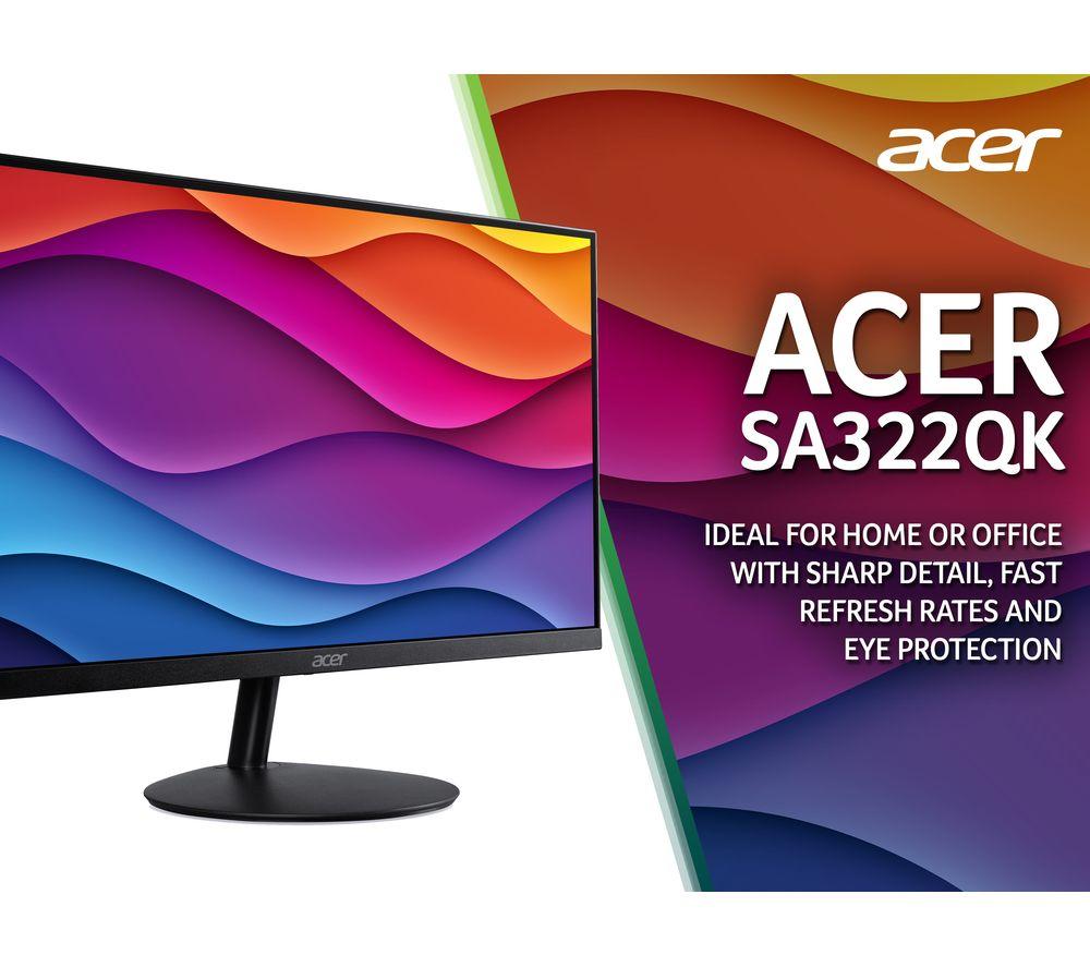 ACER SA322QK 4K Ultra HD 32&rdquo; VA LCD Monitor - Black image number 4 of 9