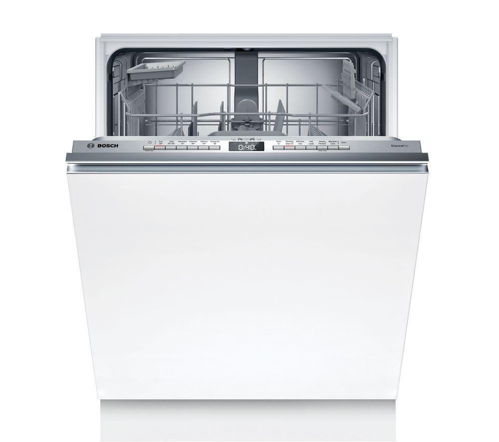 Bosch Series 4 SMV4EAX23G Full-size Fully Integrated WiFi-enabled Dishwasher, Silver/Grey