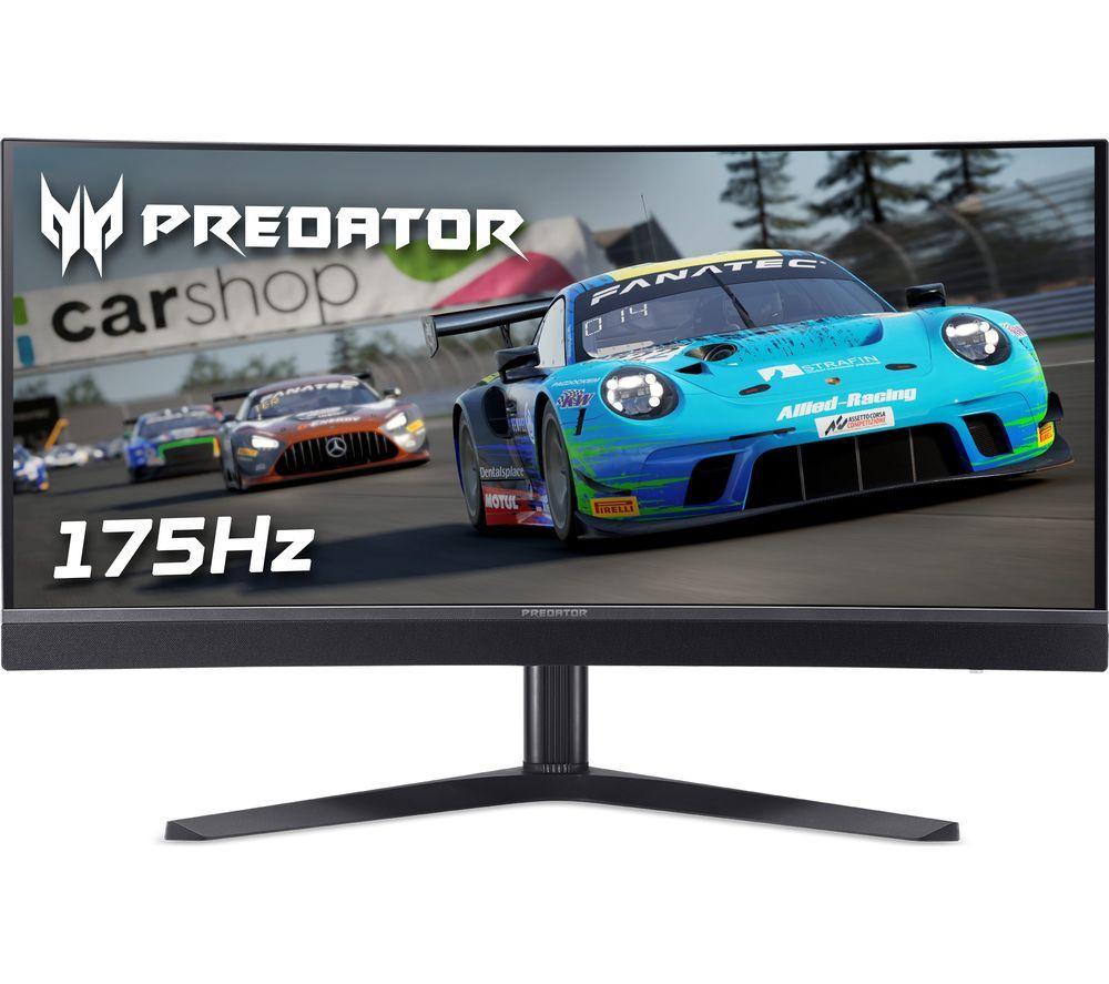 Acer Predator X34Vbmiiphuzx Wide Quad HD 34 Curved OLED Gaming Monitor - Black, Black