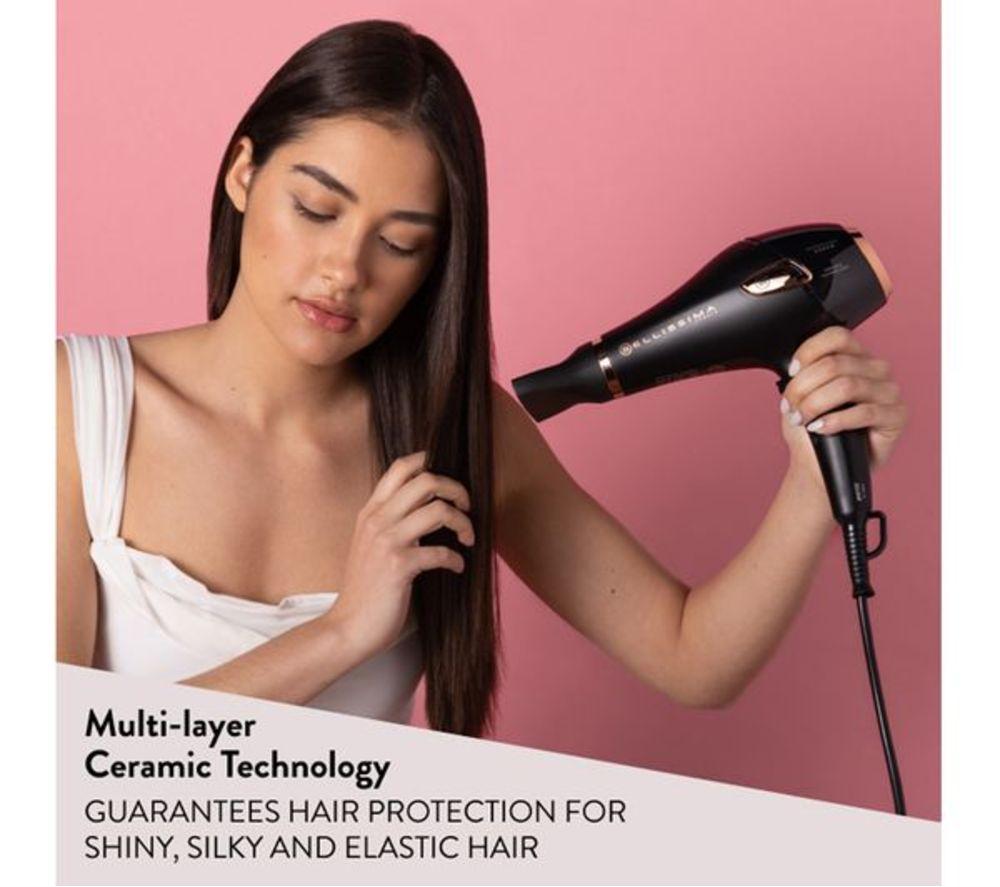 BELLISSIMA ITALIA Ceramic Hair Dryer - Black & Gold image number 3 of 9