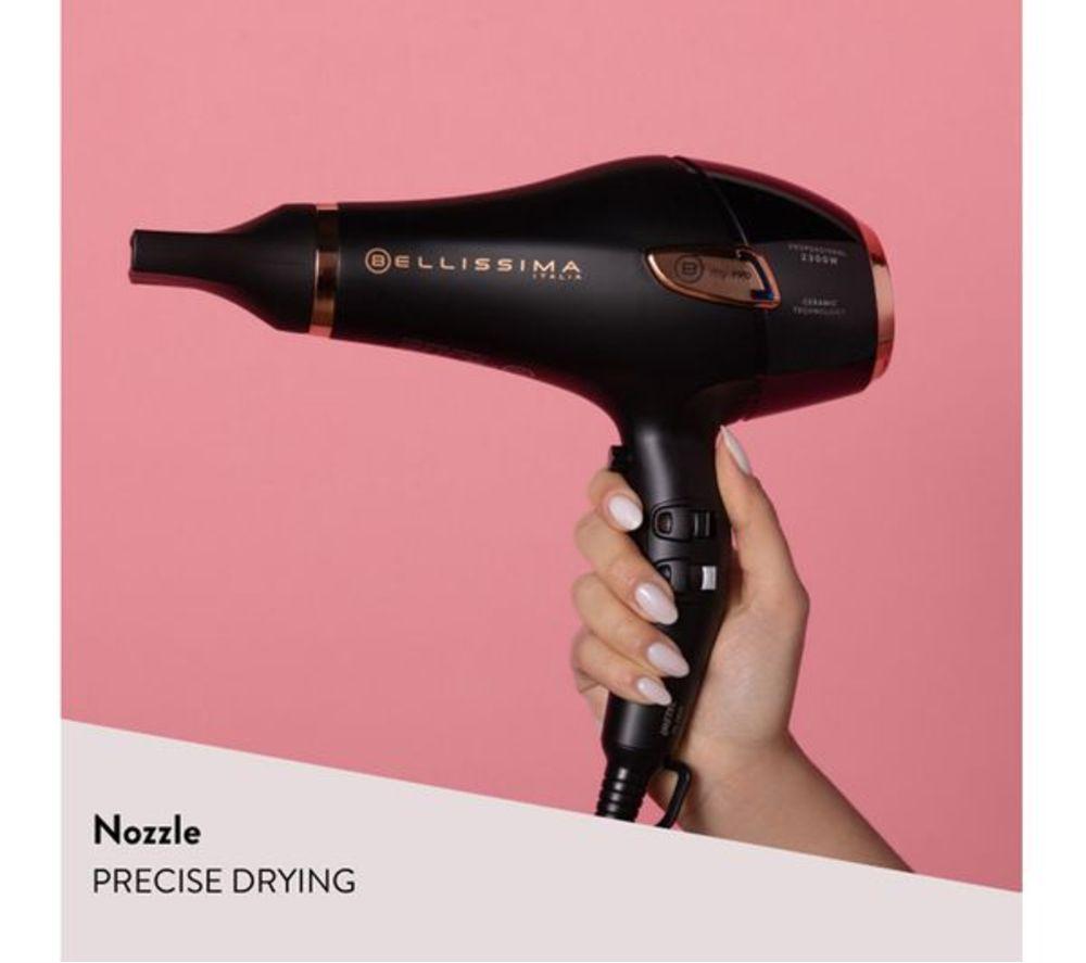 BELLISSIMA ITALIA Ceramic Hair Dryer - Black & Gold image number 5 of 9