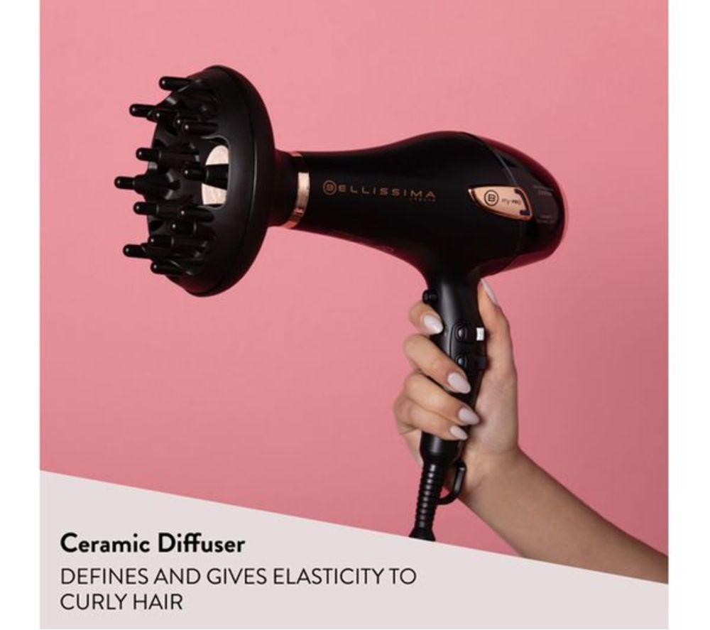 BELLISSIMA ITALIA Ceramic Hair Dryer - Black & Gold image number 6 of 9