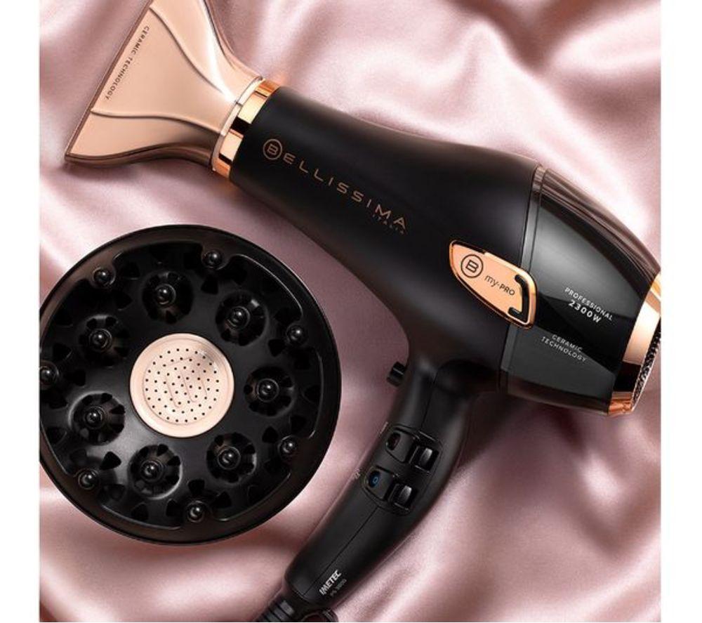 BELLISSIMA ITALIA Ceramic Hair Dryer - Black & Gold image number 9 of 9