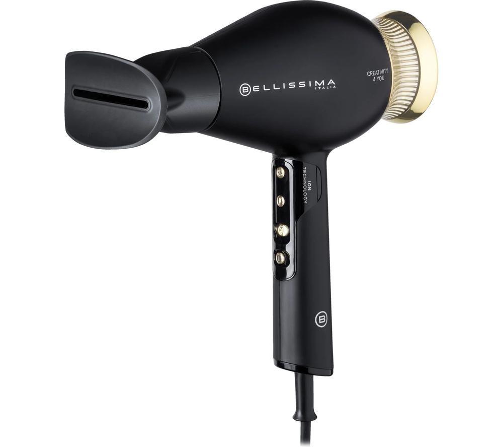 BELLISSIMA ITALIA Creativity 4 You Hair Dryer - Black & Gold image number 2 of 6