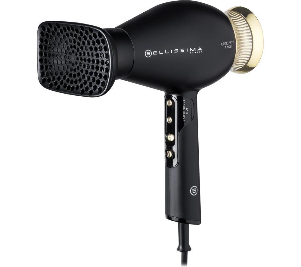 BELLISSIMA ITALIA Creativity 4 You Hair Dryer - Black & Gold image number 3 of 6
