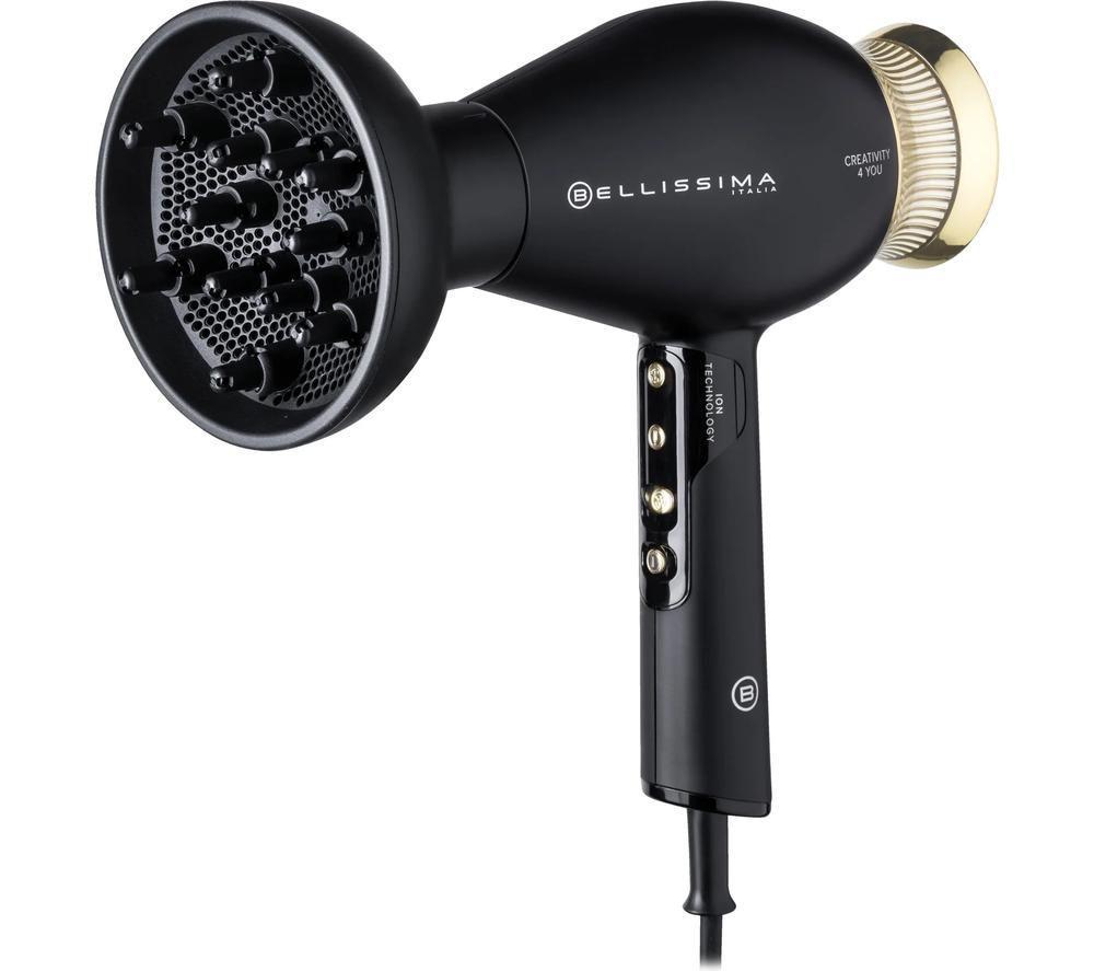 BELLISSIMA ITALIA Creativity 4 You Hair Dryer - Black & Gold image number 4 of 6