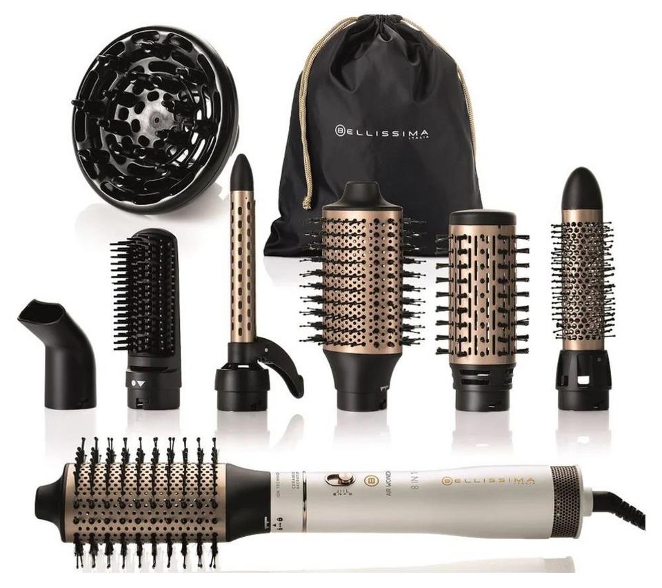 BELLISSIMA Italia Air Wonder 8 in 1 Hair Styler - White & Gold