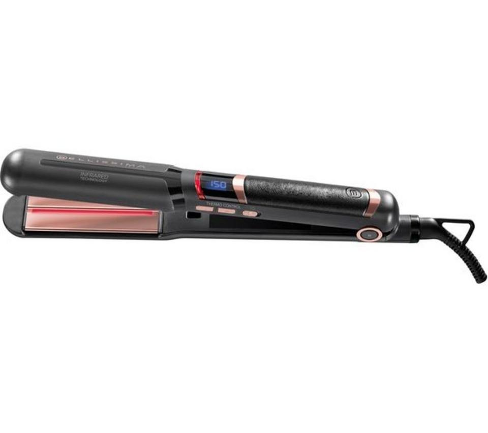 BELLISSIMA ITALIA Creativity Infrared Hair Straightener - Black & Rose Gold