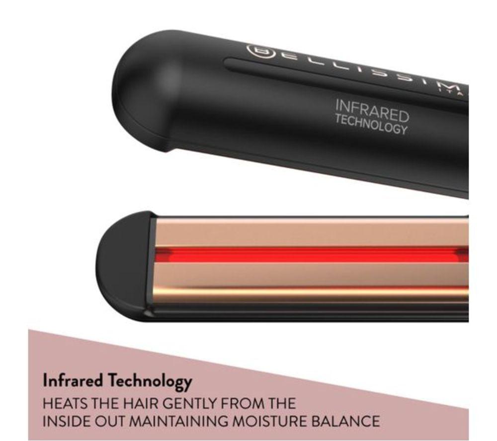 BELLISSIMA ITALIA Creativity Infrared Hair Straightener - Back & Rose Gold image number 4 of 7
