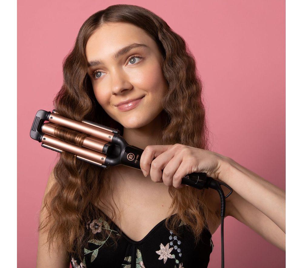 BELLISSIMA Italia 2 in 1 Beach Waves Hair Styler - Black & Bronze image number 4 of 7