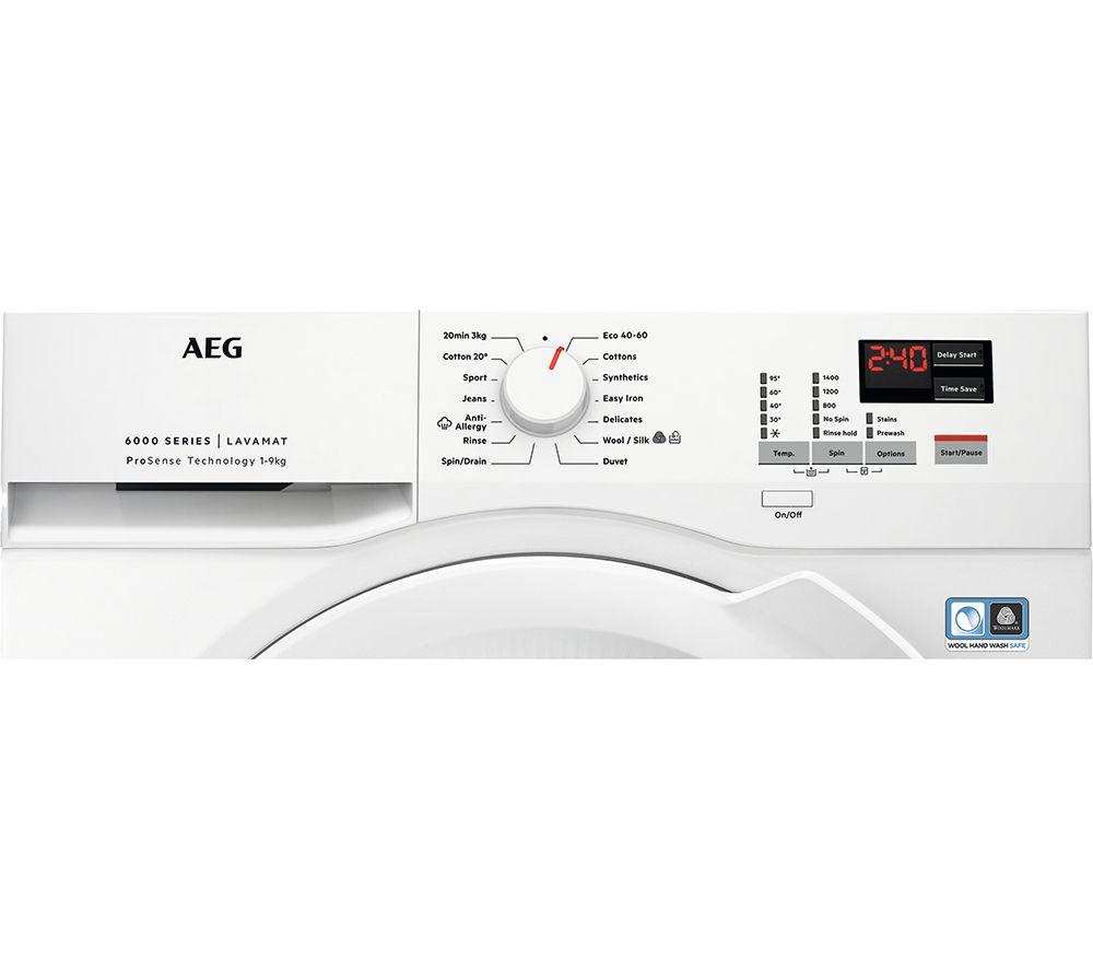 AEG L6FBK941B 9 kg 1400 Spin Washing Machine - White image number 2 of 7