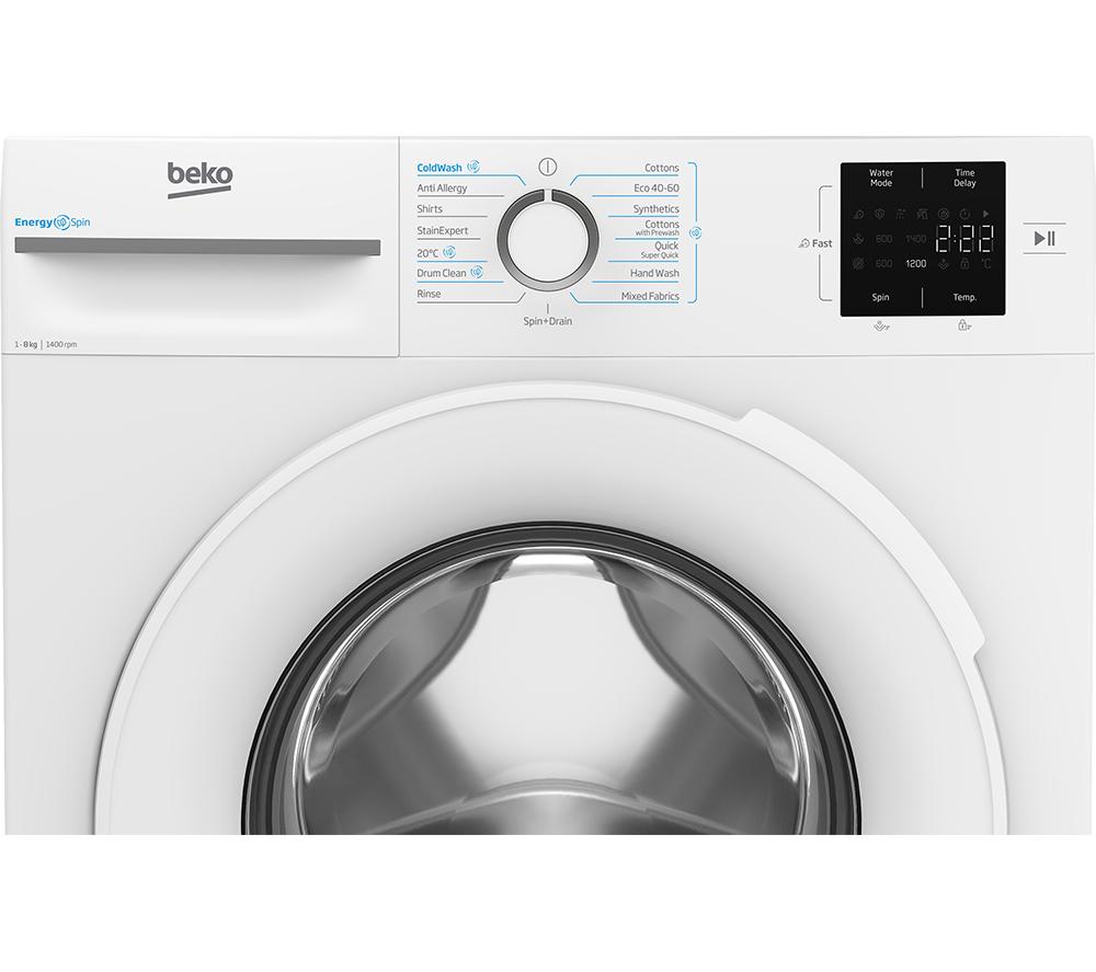 BEKO EnergySpin BM3WT3841W 8 kg 1400 Spin Washing Machine - White image number 2 of 16