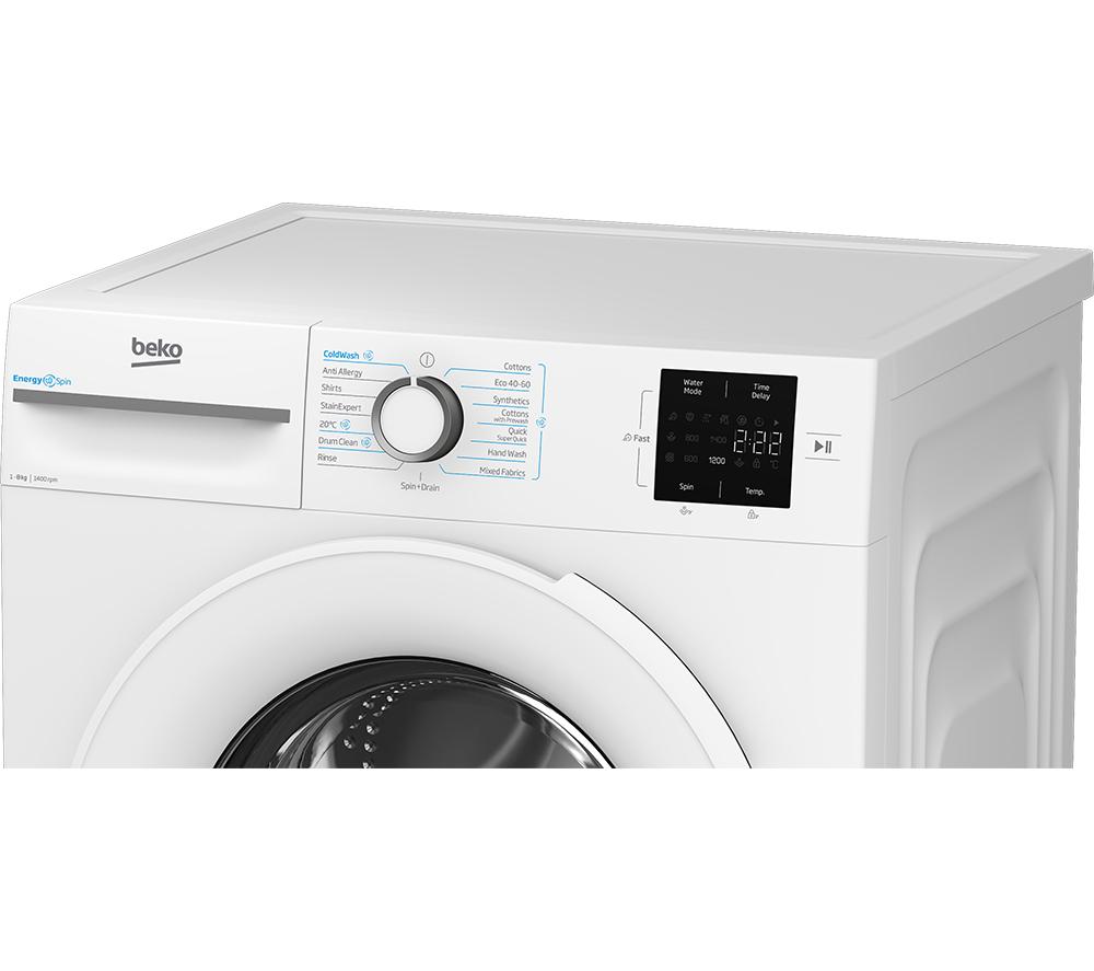 BEKO EnergySpin BM3WT3841W 8 kg 1400 Spin Washing Machine - White image number 3 of 16