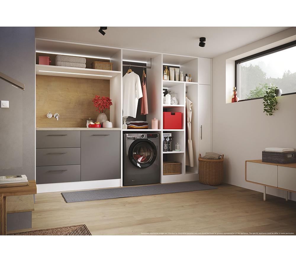 HOOVER H Wash 350 H3DPS4866TAMBR80 WiFi-enabled 8 kg Washer Dryer - Graphite image number 5 of 10