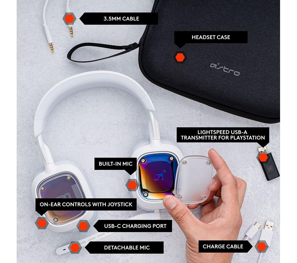 ASTRO A30 Wireless Gaming Headset for PlayStation - White image number 7 of 8