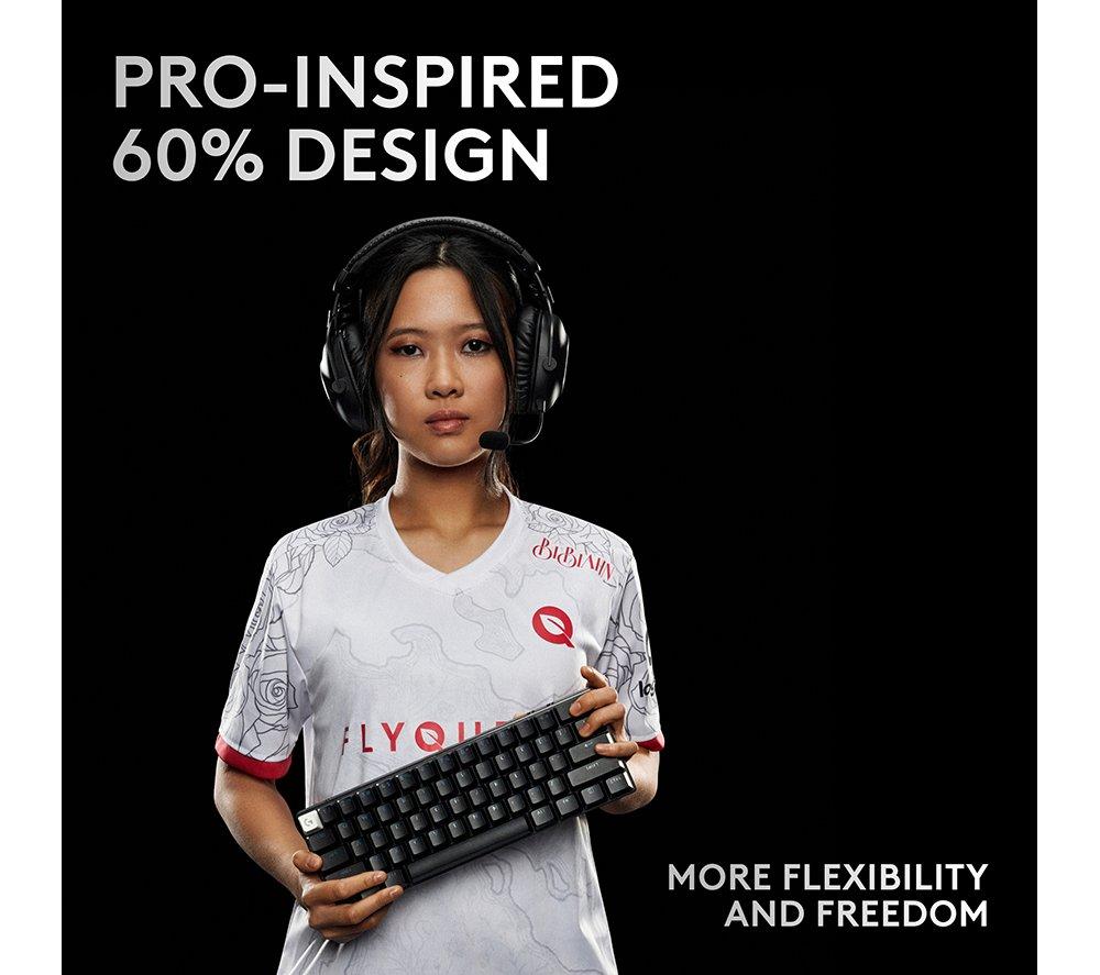 LOGITECH PRO X 60 LIGHTSPEED Wireless Gaming Keyboard - Black image number 6 of 11
