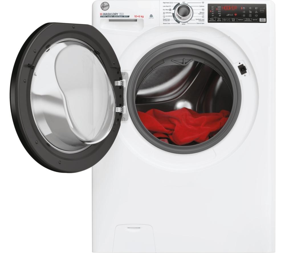 HOOVER H Wash 350 H3DPS41066TAMB80 WiFi-enabled 10 kg Washer Dryer - White image number 2 of 8