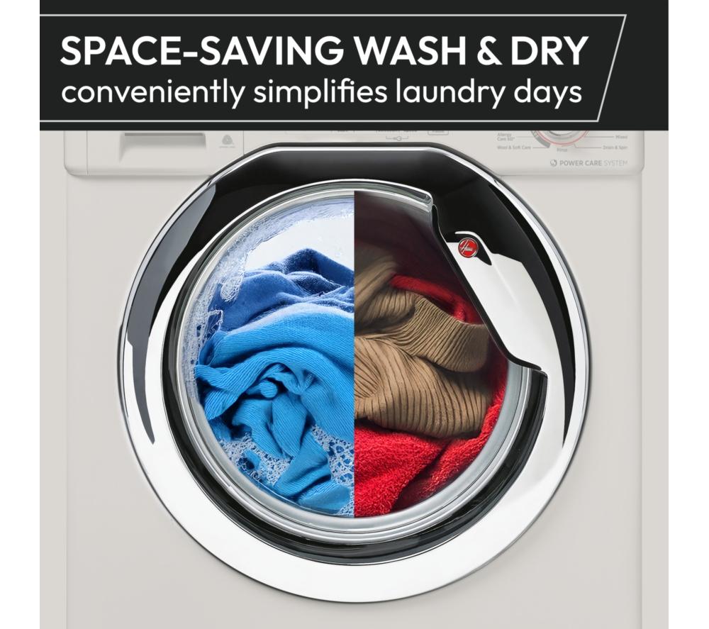 HOOVER H Wash 350 H3DPS41066TAMB80 WiFi-enabled 10 kg Washer Dryer - White image number 8 of 8