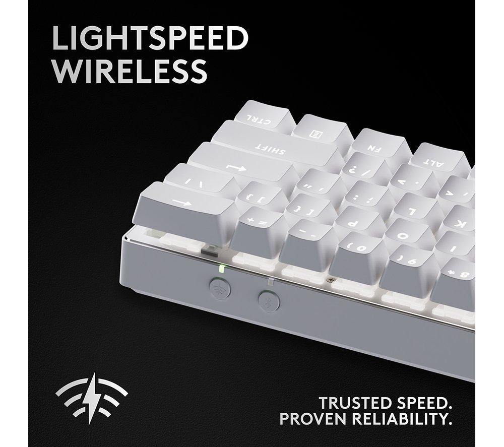 LOGITECH PRO X 60 LIGHTSPEED Wireless Gaming Keyboard - White image number 3 of 12