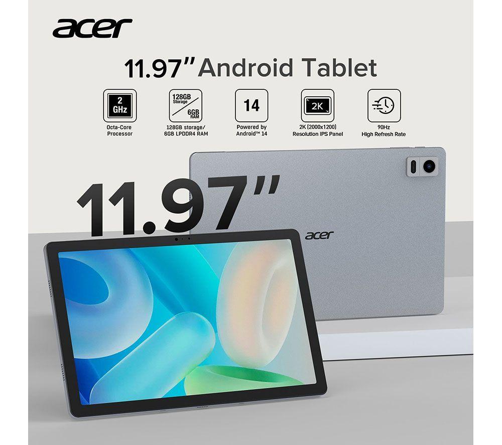 ACER ACTAB1225 11.97" Tablet - 128 GB, Grey image number 2 of 12