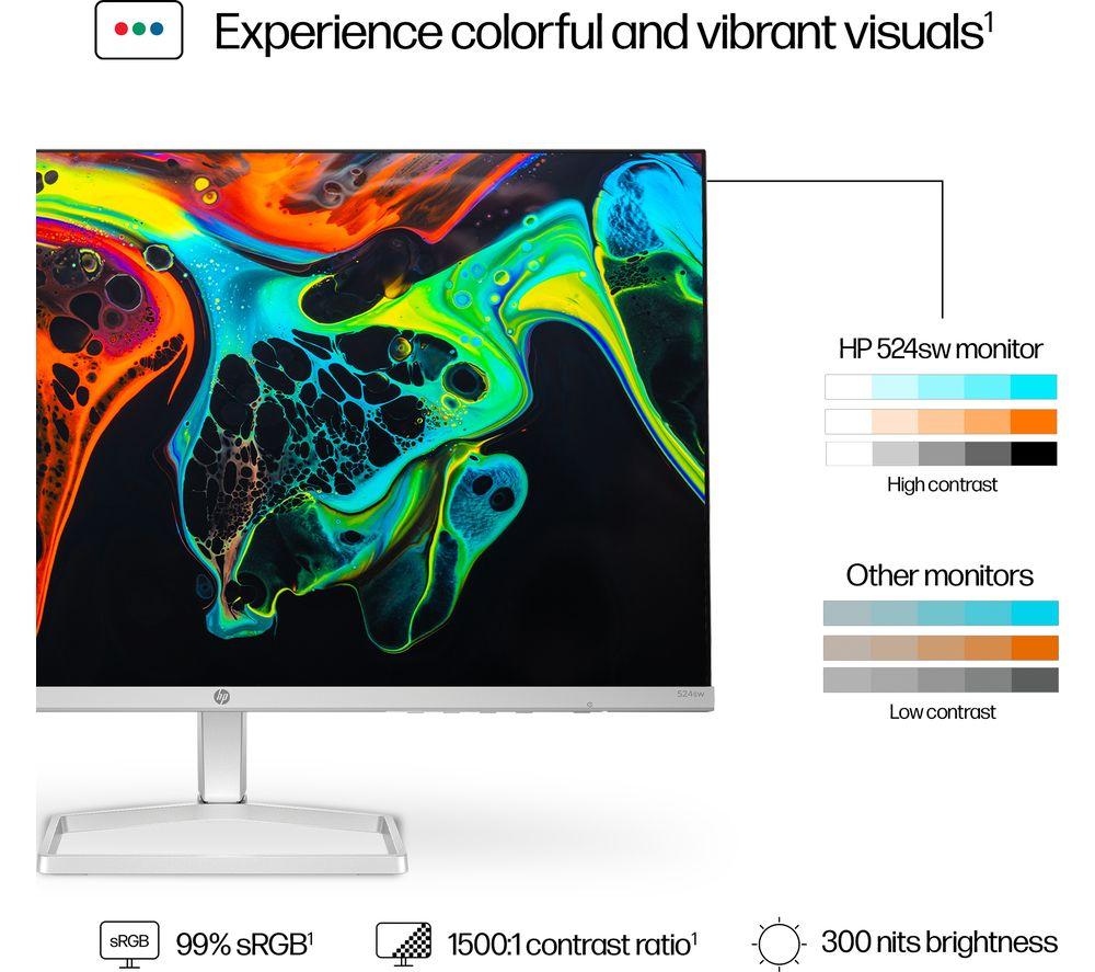 HP Series 5 524sw Full HD 24" IPS LCD Monitor - White image number 4 of 14