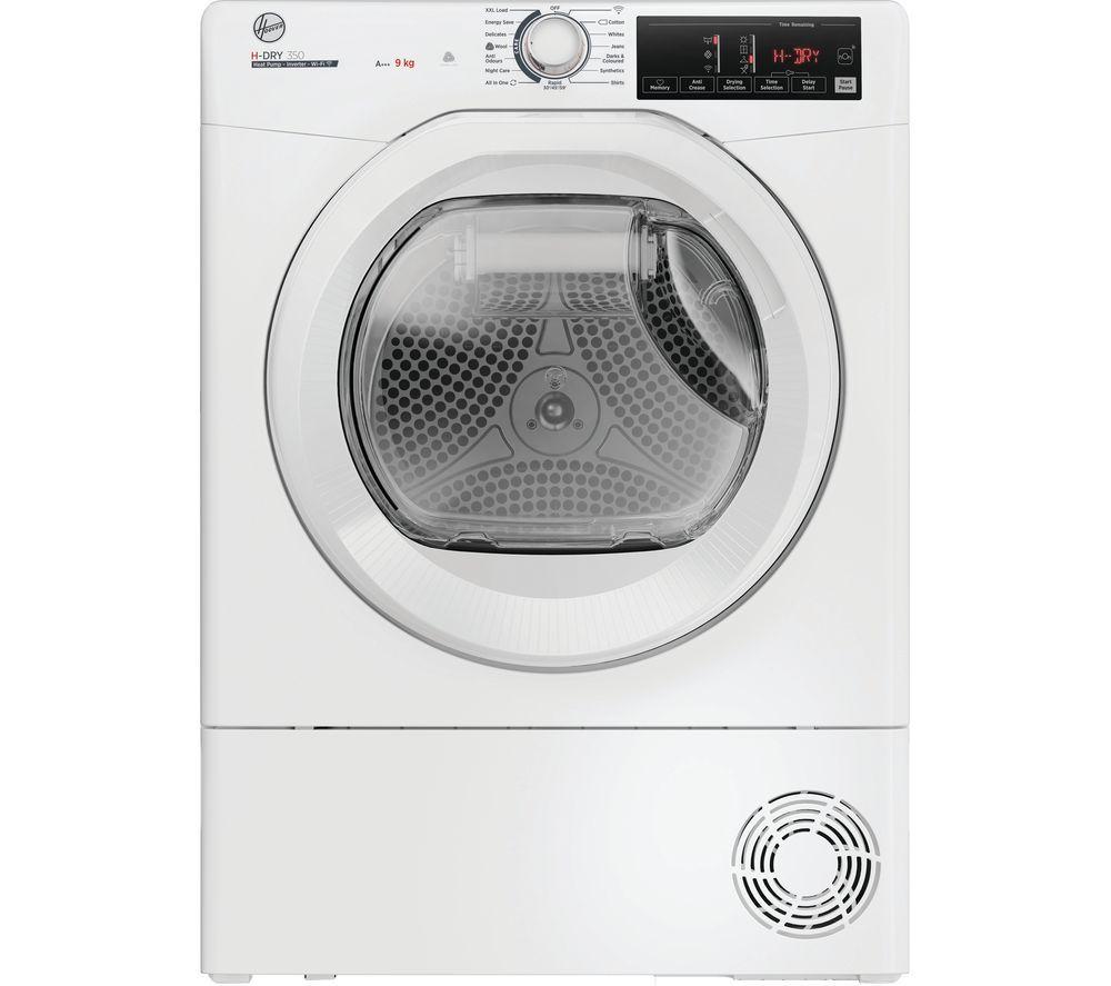 Hoover H-Dry 350 HRE H9A3TE-80/N WiFi-enabled 9 kg Heat Pump Tumble Dryer - White, White