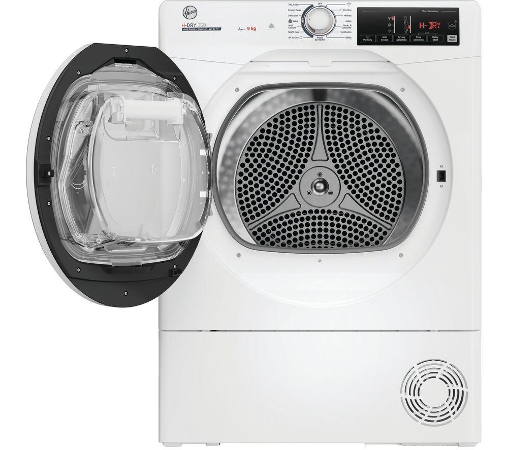 HOOVER H-Dry 350 HRE H9A3TE-80/N WiFi-enabled 9 kg Heat Pump Tumble Dryer - White image number 4 of 15