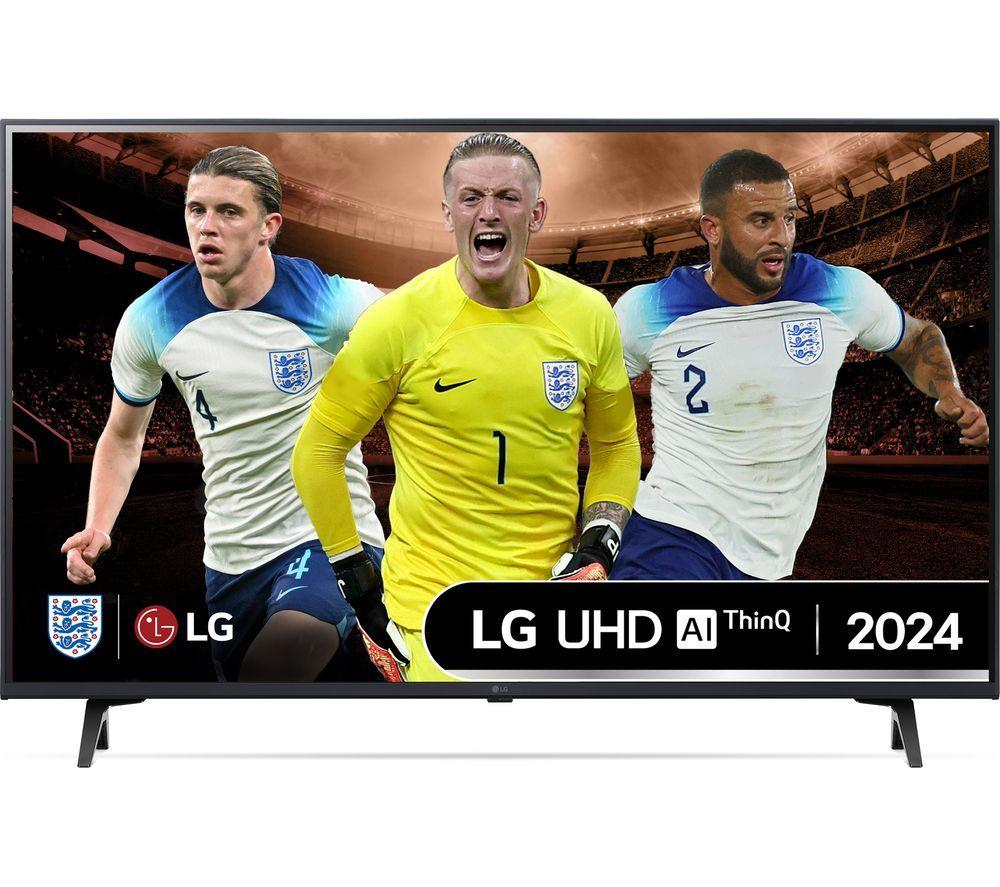 LG 43UT80006LA  Smart 4K Ultra HD HDR LED TV with Amazon Alexa, Silver/Grey