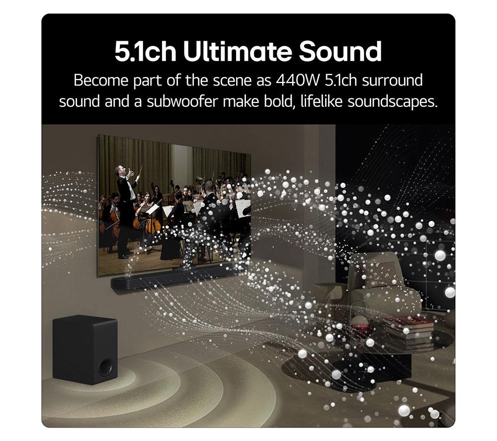 LG US60TR 5.1 Wireless Sound Bar image number 9 of 10
