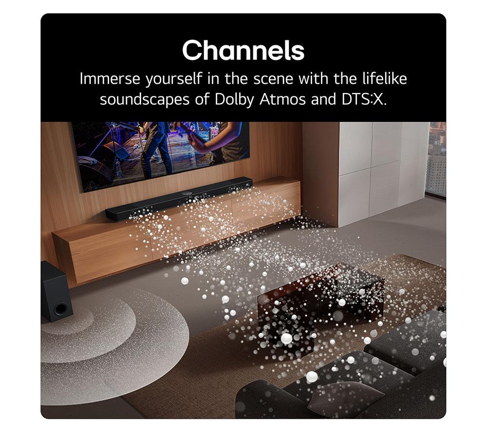 LG USG10TY 3.1 Wireless Sound Bar with Dolby Atmos image number 9 of 10