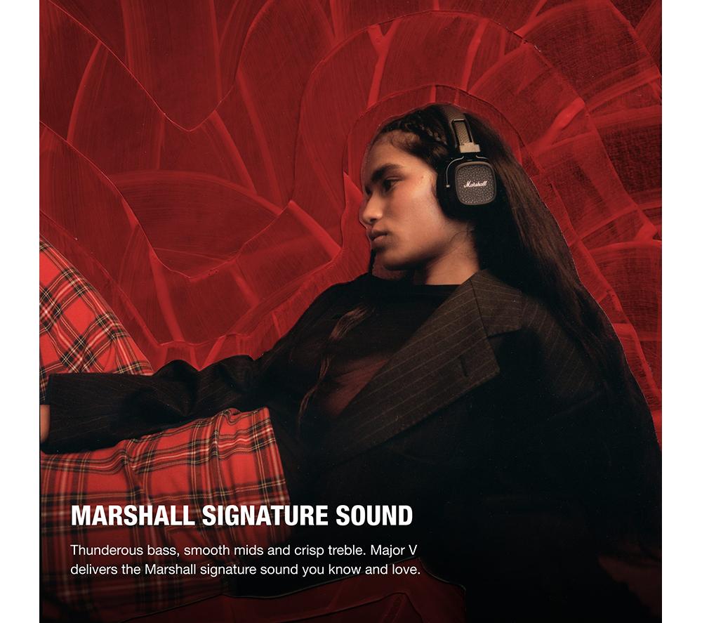 MARSHALL Major V Wireless Bluetooth Headphones - Black image number 2 of 13