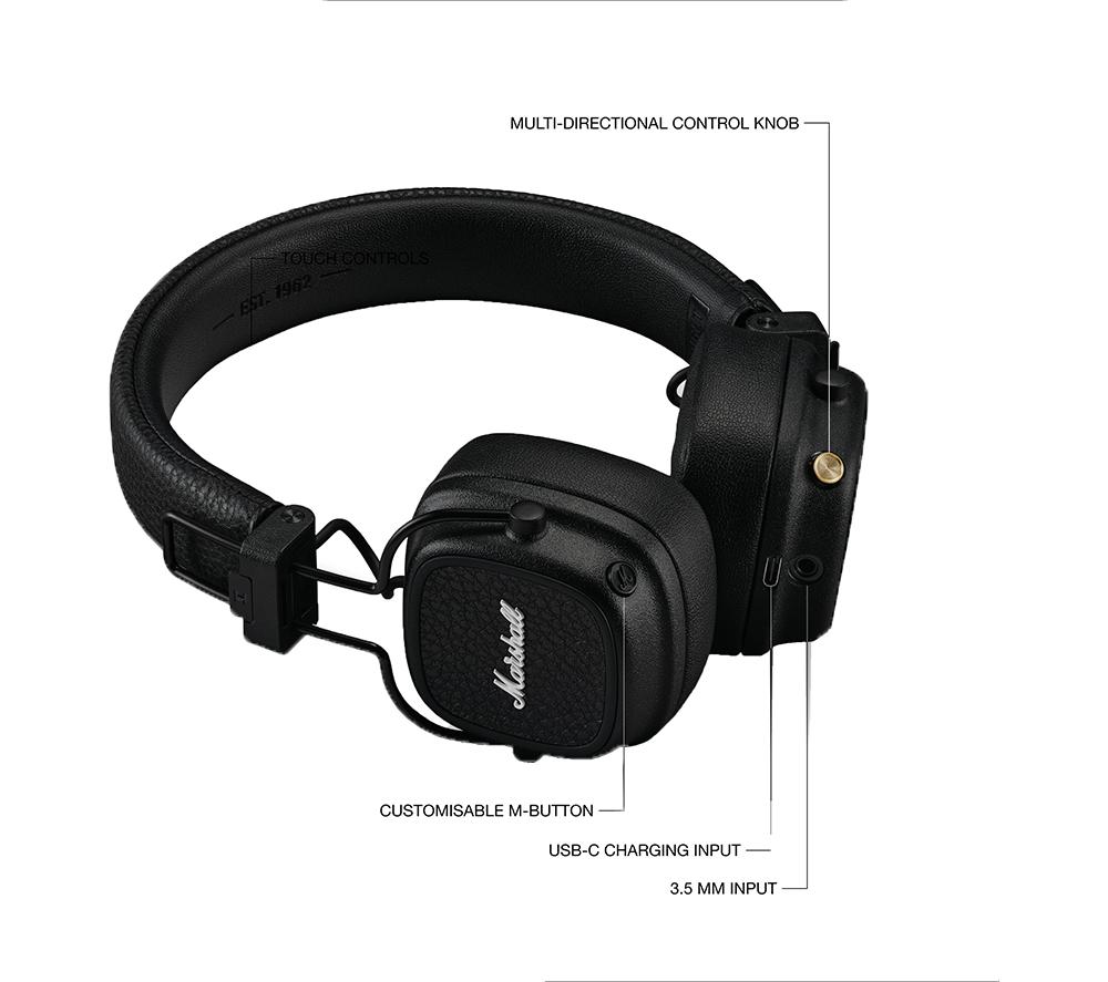 Buy MARSHALL Major V Wireless Bluetooth Headphones Black Currys