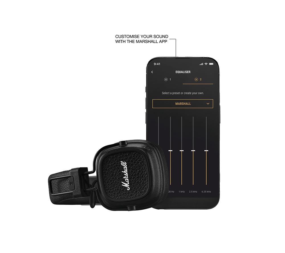 MARSHALL Major V Wireless Bluetooth Headphones - Black image number 10 of 13