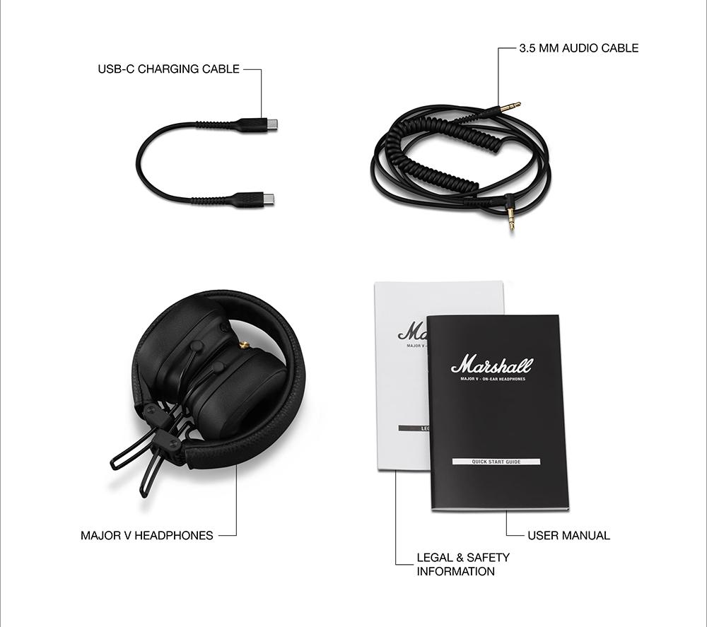 Buy MARSHALL Major V Wireless Bluetooth Headphones Black Currys