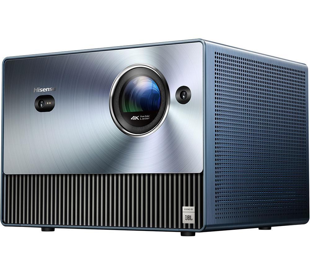 HISENSE C1TUK Smart 4K Ultra HD HDR Laser TV with Amazon Alexa, Silver/Grey,Blue